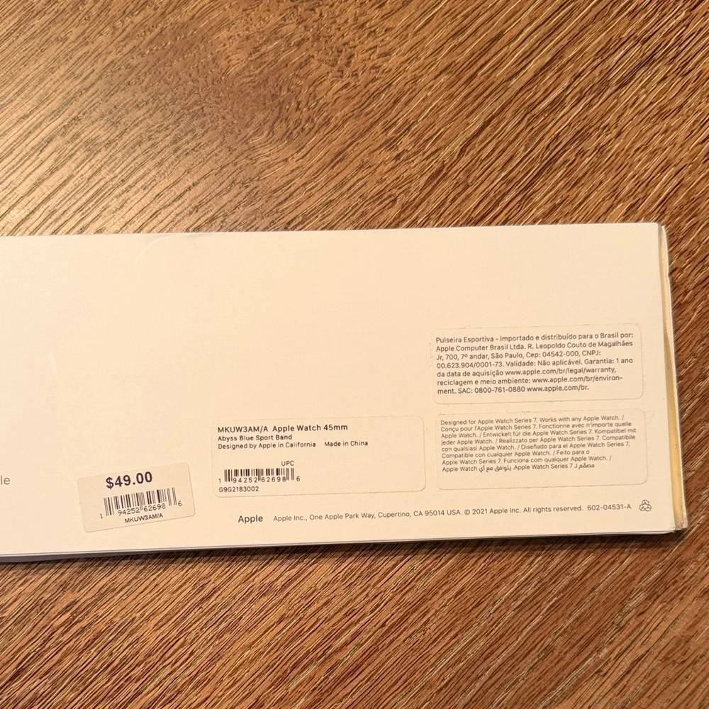 NWT Apple Watch Sport Band - Blue